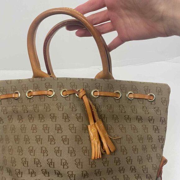 Vintage Dooney & Bourke Purse Tan Brown Made in USA Handle Bag - Picture 7 of 14